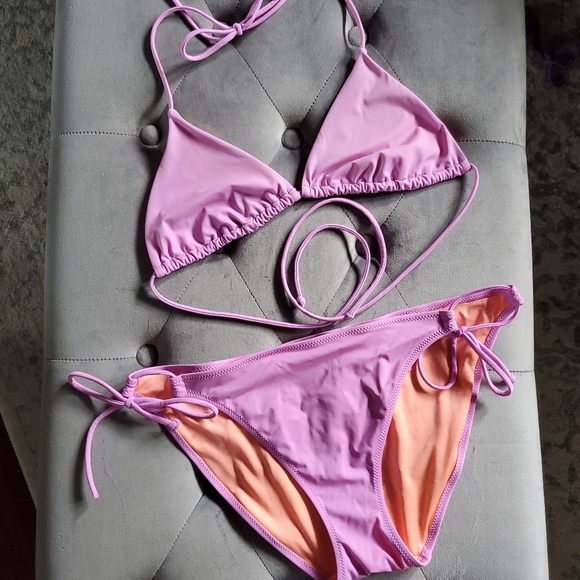 VS pink adjustable side tie bikini bottom - Picture 7 of 15